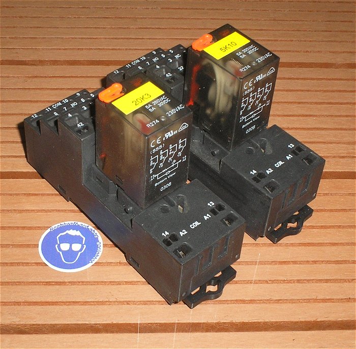 hq 2x Relais Koppelrelais 230V Volt AC 4xUM BTR R274 Sockel ES15 4G