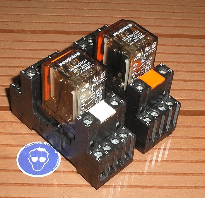 hq 2x Relais Koppelrelais 24V Volt DC 4xUM Schrack ZG450024 + Sockel