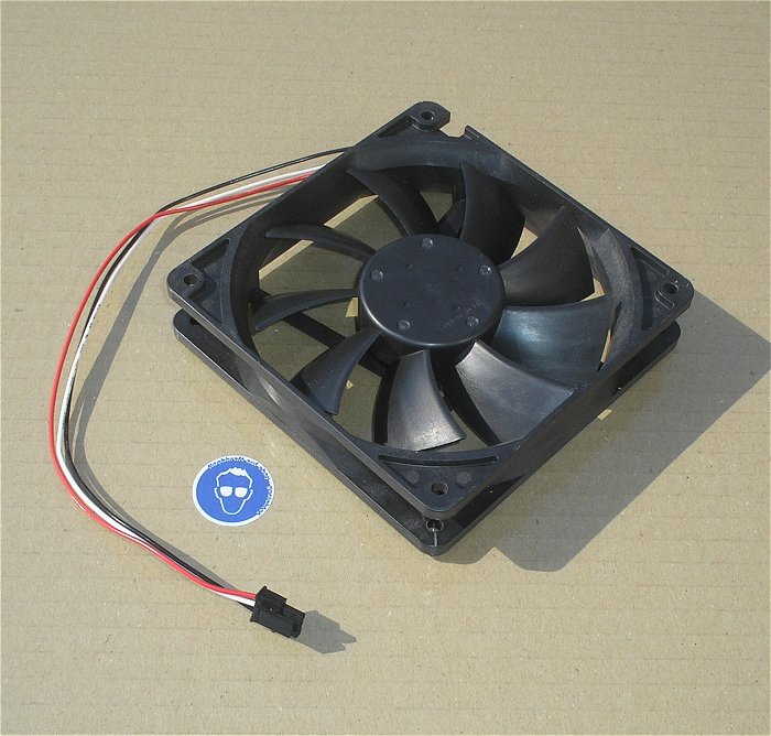 hq Lüfter Ventilator ca 120mm 12cm 12V Volt DC 0,25A schwarz NMB MAT