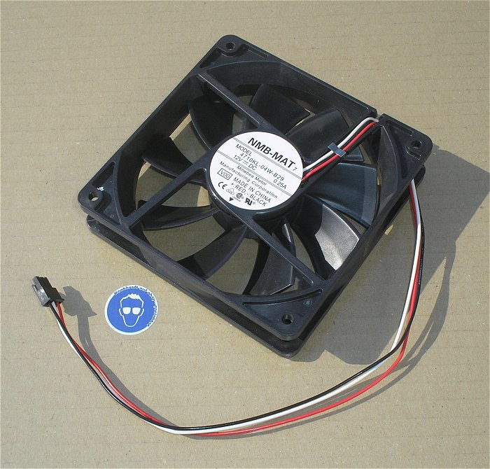 hq1 Lüfter Ventilator ca 120mm 12cm 12V Volt DC 0,25A schwarz NMB MAT