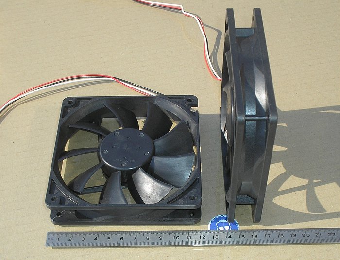 hq2 Lüfter Ventilator ca 120mm 12cm 12V Volt DC 0,25A schwarz NMB MAT
