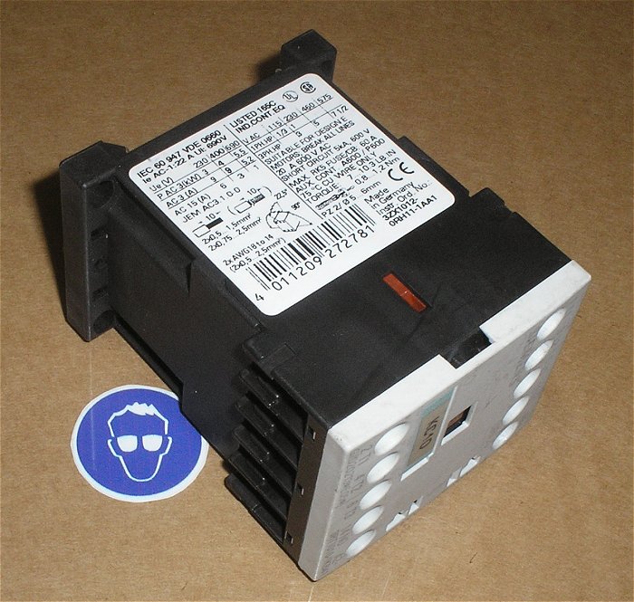 hq2 Schütz 24V Volt DC17-30V 3S + 1S Siemens 3RT1016-1KB41 EAN 4011209272781