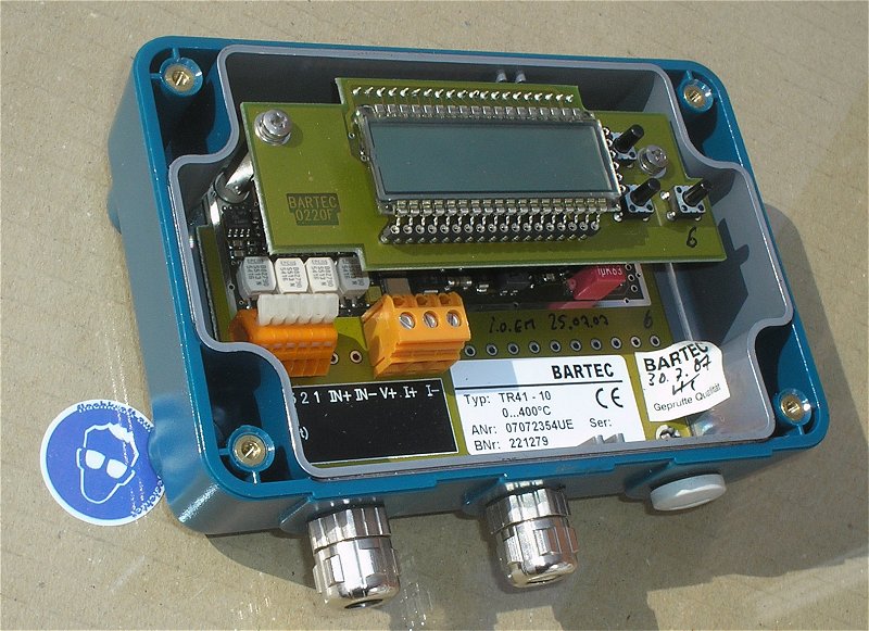 hq6 2x Messumformer ohne Sensor Bartec Thermophil TR41-10 0-400°C