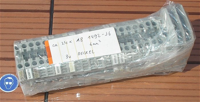 hq4 ca 24x Klemme Reihenklemme 6mm² Allen Bradley AB 1492-J6 + 3 Deckel