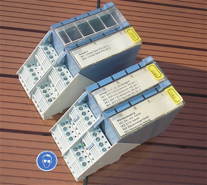 hq5 Siemens Landis Staefa 2x PTM1.2D20S 2x 4D20R + 4x Modul Sockel