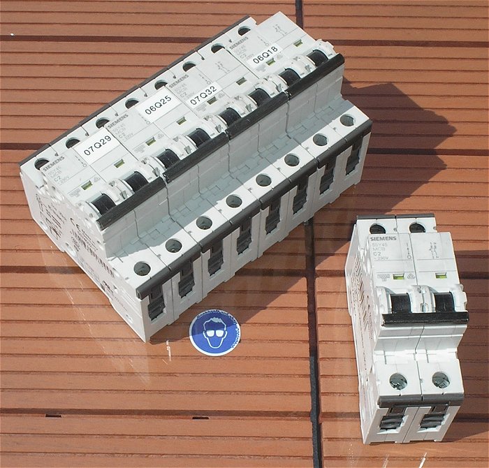 hq Leitungsschutzschalter LS Automat Sicherung C2 A Ampere 2polig Siemens 5SY45
