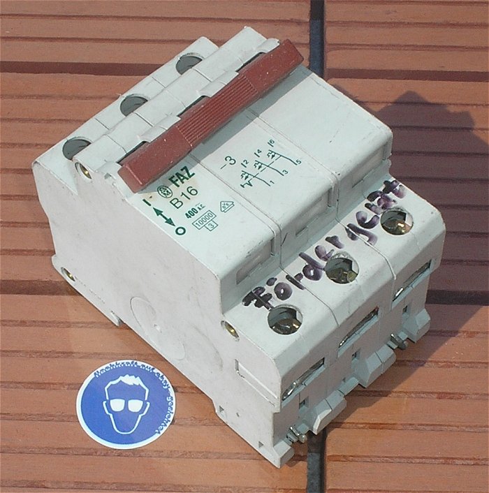 hq Leitungsschutzschalter LSS Automat Sicherung B16 16A Ampere 3polig Moeller FAZ