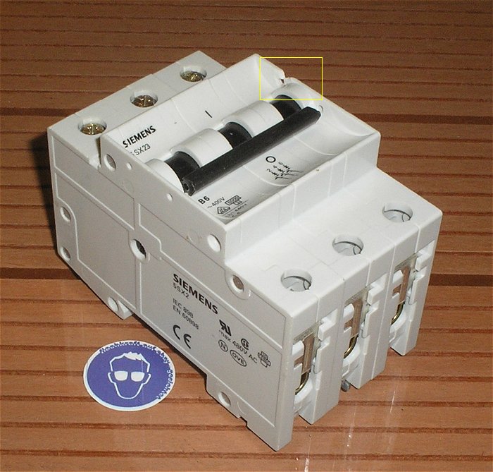 hq Leitungsschutzschalter LS Automat Sicherung B6 6A Ampere 3polig Siemens 5SX23