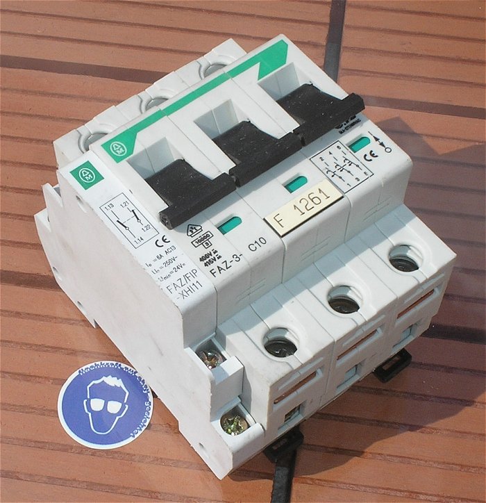 hq Leitungsschutzschalter LSS Automat Sicherung C10 10A Ampere 3polig Moeller FAZ