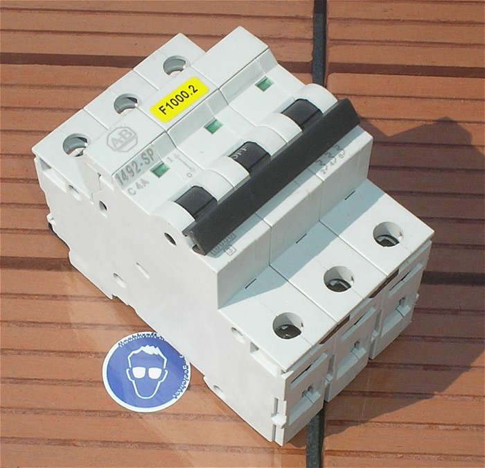 hq Leitungsschutzschalter LSS Automat Sicherung C4 4A Ampere 3polig AB 1492-SP