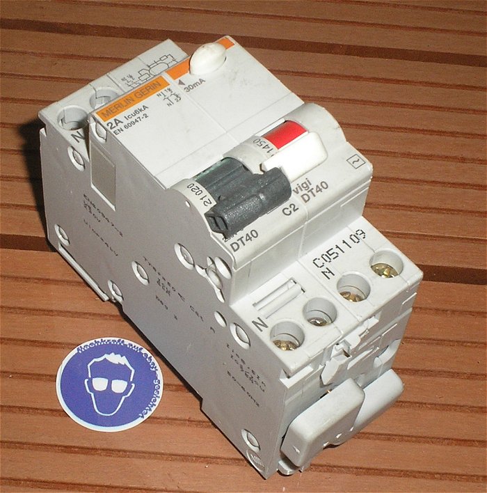 hq Fehlerstrom Schutzschalter FI Automat C2 Ampere 0,03A 30mA 2polig MG Vigi C40N