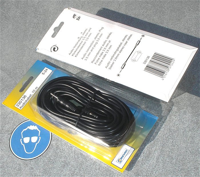 hq1 10m Audio Verbindungskabel Klinke 3,5mm Stereo Kabel + 2 Adapter 6,35mm Stecker