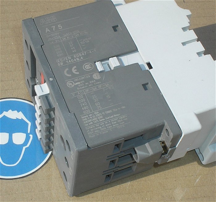 hq3 Schütz Leistungsschütz 230V Volt AC ABB A75-30-22 400V 37kW mit Hilfskontakt