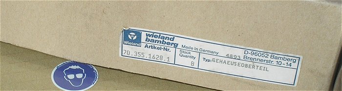 hq6 Gehäuse für Stecker Buchse Einsatz 16polig Wieland 70.355.1628.1