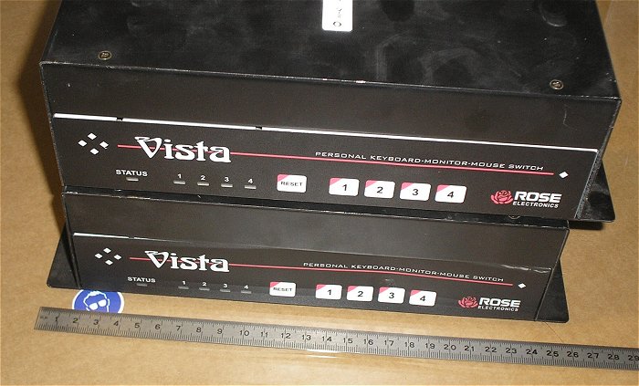 hq3 2x KVM VGA Switch Metall Gehäuse Rose Electronics Vista KVM-4PCA