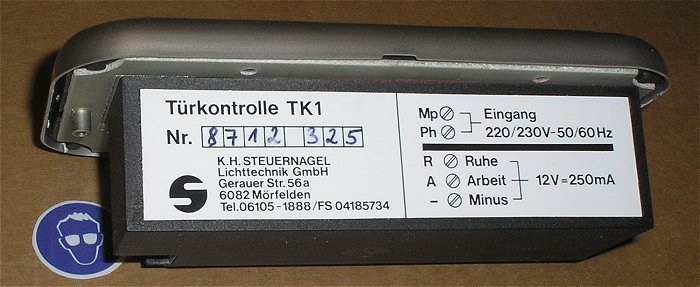 hq3 UP Türschloß Schlüssel Code Tastatur 230V 12V Türkontrolle TK1