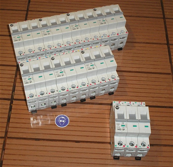 hq Leitungsschutzschalter LSS Automat Sicherung C20 20A Ampere 3polig AB 1492-SP