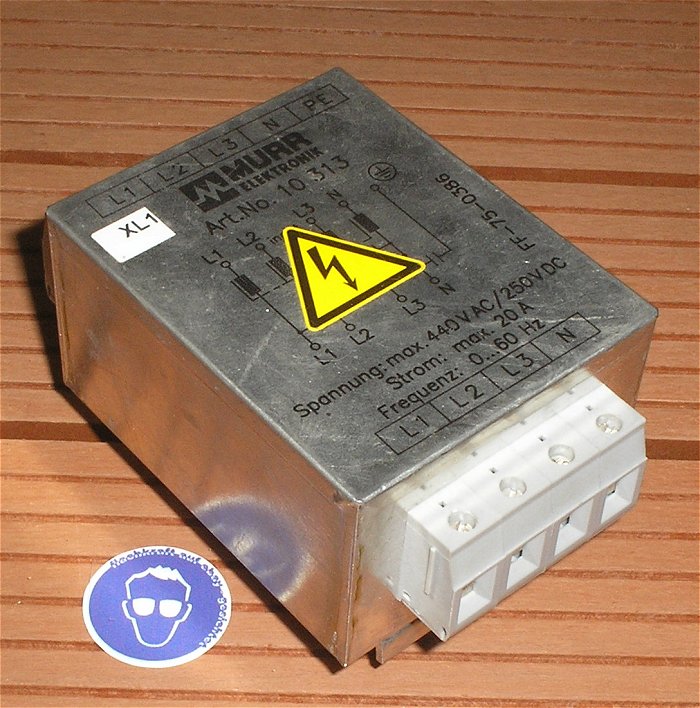 hq Netzfilter Entstörfilter L1 L2 L3 N PE Murr 10313 FF-75-0386