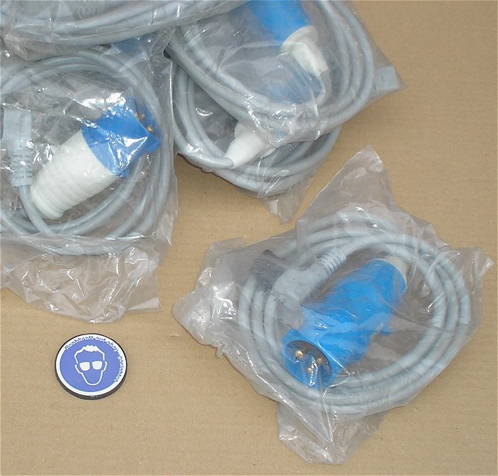 hq Kabel CEE 3polig blau 16A 6h Stecker auf IEC Kaltgerätekupplung