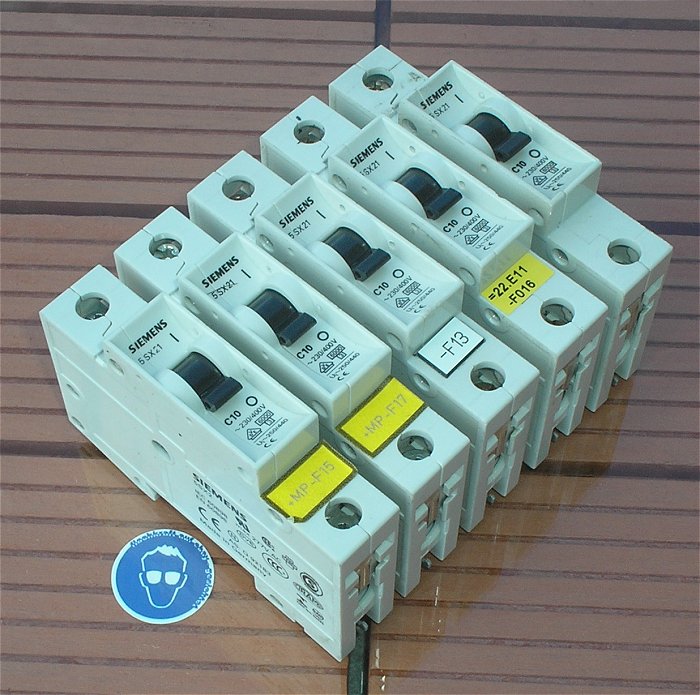 hq 5x Leitungsschutzschalter LSS Automat Sicherung C10 10A Ampere Siemens 5SX21