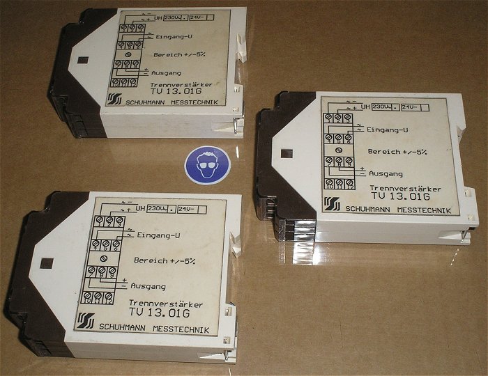 hq3 3x Trennumformer 0-20mA 1x250V 2x 30V AC Schuhmann TV13.01G