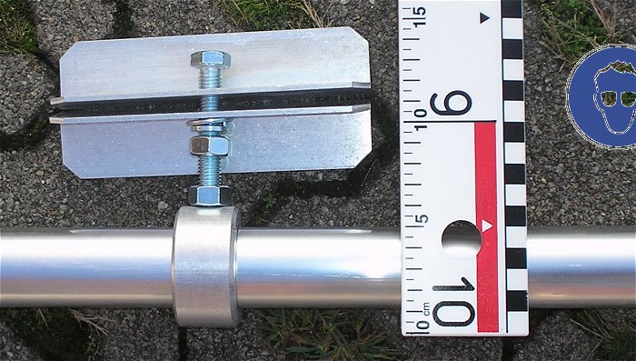 hq2 Aluminium Rohr ca 1m 100cm 40mm 4cm Halterung Alu Geländerhalter universal 30900