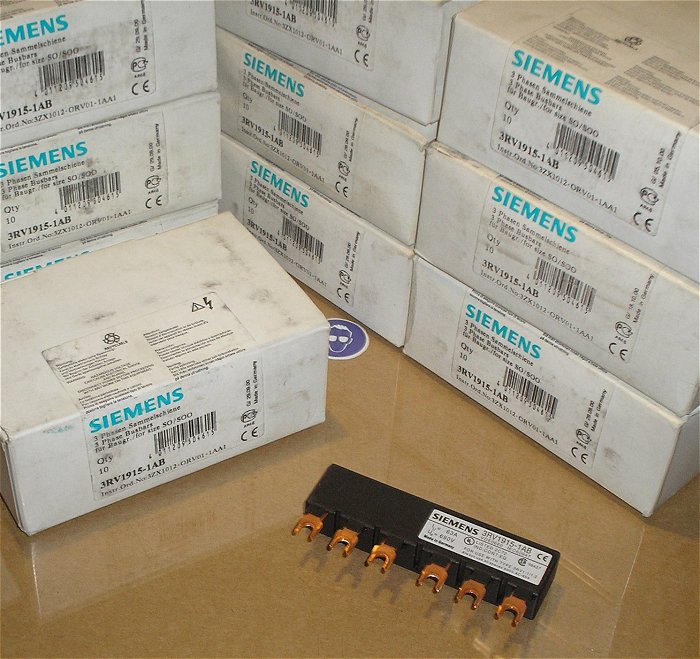 hq Sammelschiene 3 Phasen polig für SO SOO Siemens 3RV1915-1AB EAN 4011209504615