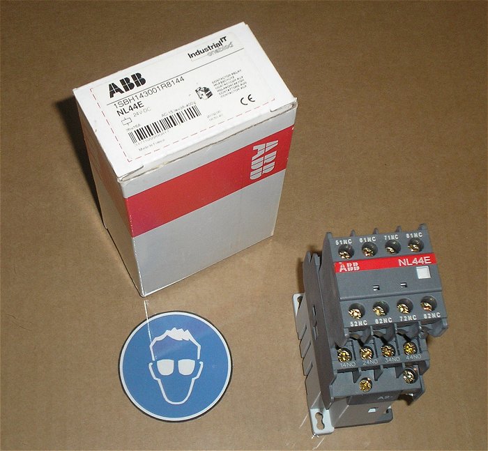 hq Schütz 24V Volt DC ABB NL44E 1SBH143001R8144 Ith 16A AC 15 3A 400V EAN 3171522295811