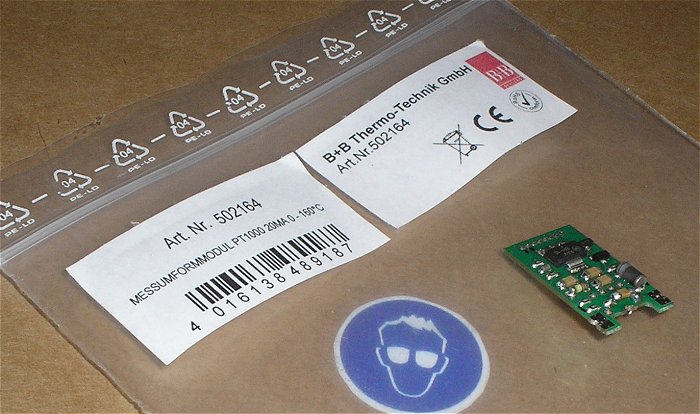 hq1 Modul PT1000 4-20mA 160°C B + B Thermo Technik 502164 EAN 4016138489187