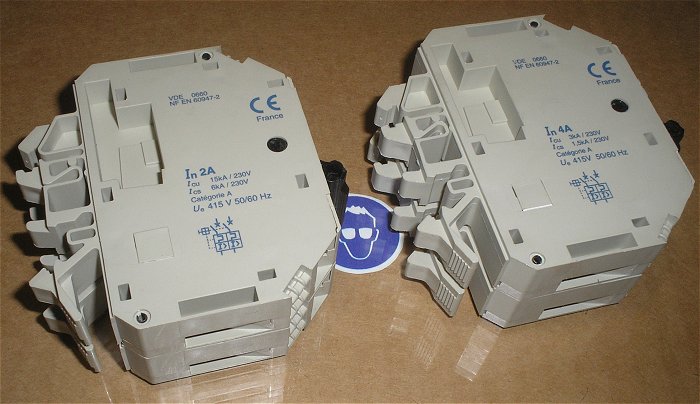hq2 5x Leistungsschalter Telemecanique GB2-DB07 3x 2A Ampere 2x 4A