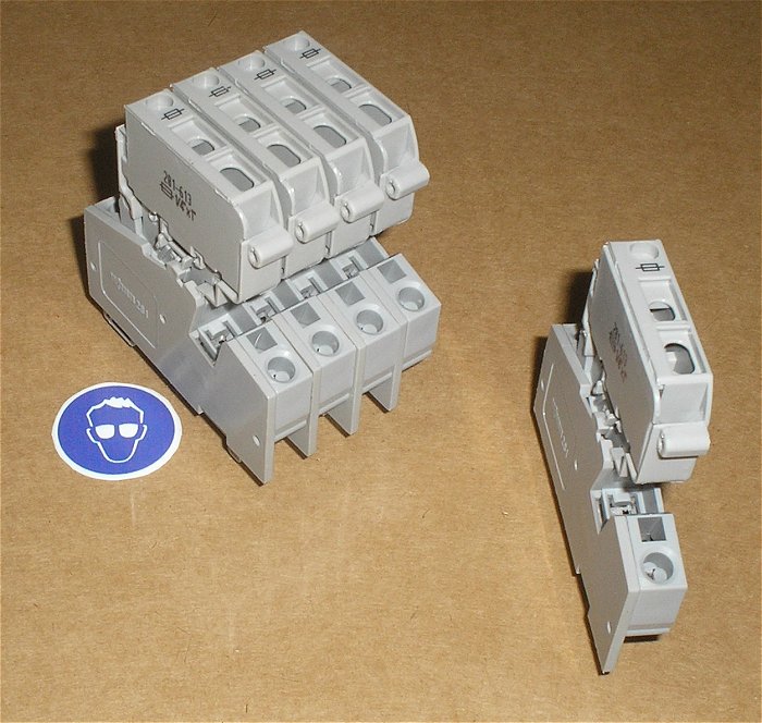 hq 5x Sicherungsklemme Sicherungssockel Fassung für ¼“ x 1“ Sicherung Wago 281-613