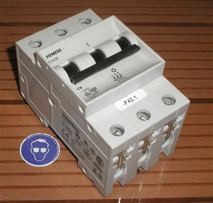 hq Leitungsschutzschalter LSS Automat Sicherung C6 6A Ampere 3polig Siemens ldef1