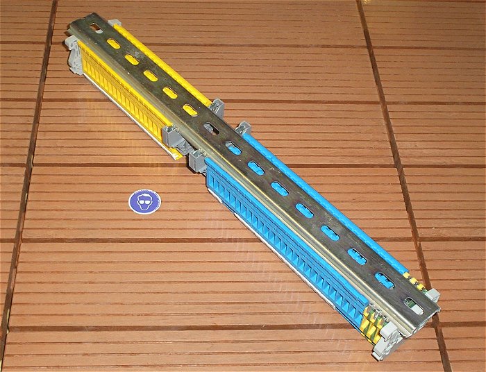 hq2 ca 49x Klemme Reihenklemme u.a. PE blau gelb Entrelec M4 6 + Schiene