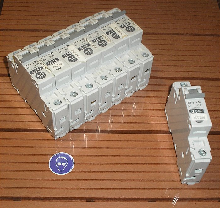 hq 8x Automat Sicherung 4A Ampere 1polig AB Allen Bradley G040