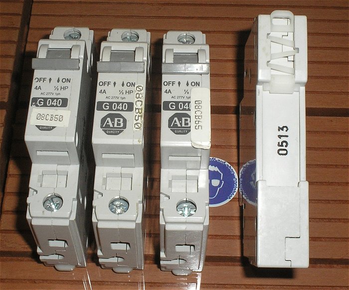 hq1 8x Automat Sicherung 4A Ampere 1polig AB Allen Bradley G040