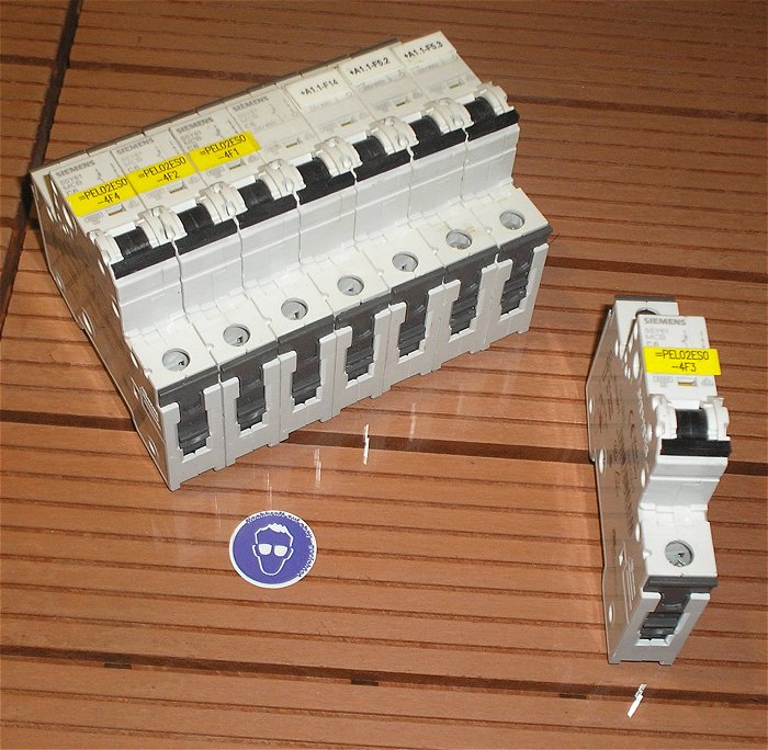hq 8x Leitungsschutzschalter LSS Automat Sicherung C6 A Ampere 1polig Siemens 5SY61