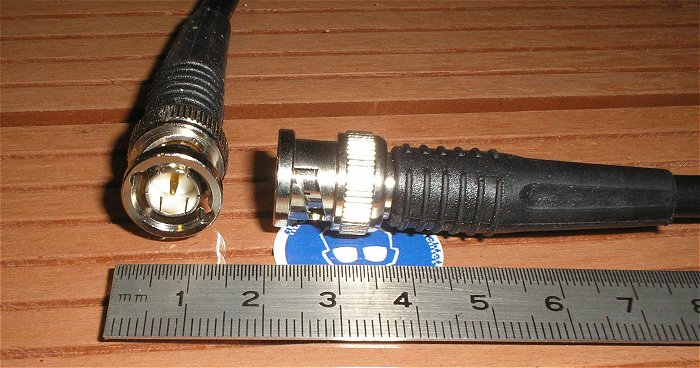 hq1 ca 0,25m 25cm 250mm BNC Kabel Leitung Patchkabel schwarz