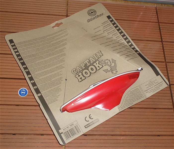 hq1 Spielzeug Boot Segelboot Captain Hook 25cm Günther Flugspiele 1830 EAN 4001664018307