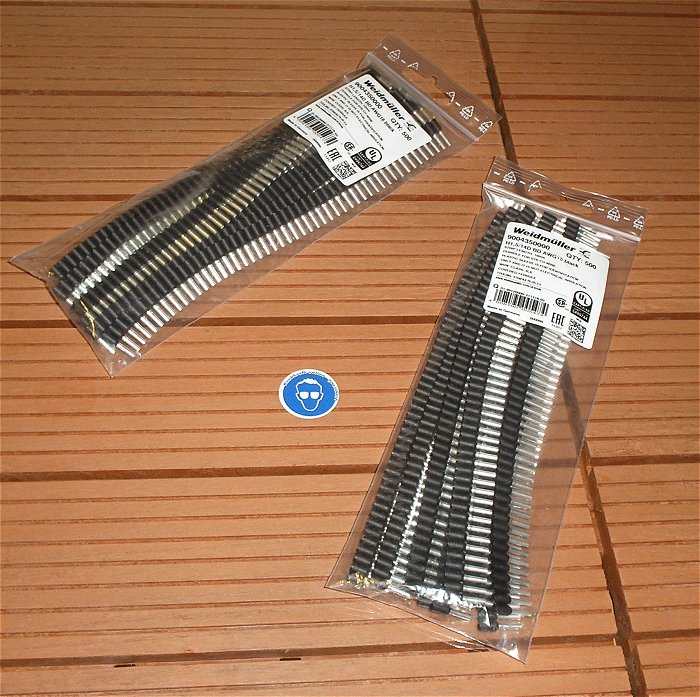 hq ca 500x Aderendhülsen 1,5mm² Weidmüller H1,5 14D BD AWG13 9004350000 EAN 4008190005474