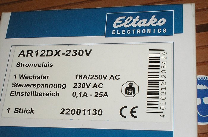 hq3 Stromrelais 230V Volt AC 0,1-25A 1xUM Eltako AR12DX-230V 22001130 EAN 4010312205426