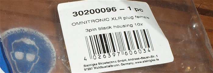 hq3 5x Kupplung Buchse XLR Metall 3polig schwarz Omnitronic 30200096 EAN 4026397606034