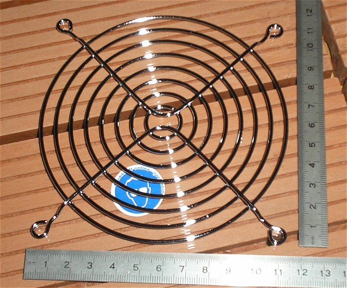 hq1 Lüftergitter Schutzgitter Metall verchromt für 120mm Lüfter Einbaulüfter