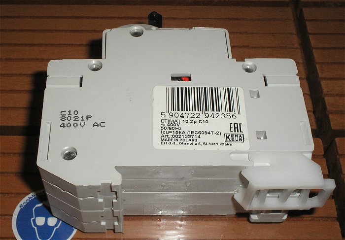 hq2 Leitungsschutzschalter LS Automat Sicherung C10 A Ampere 2polig Eti Etimat 10 2p