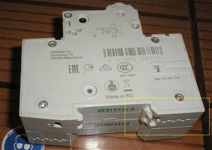 hq1 Fehlerstromschutzschalter B16 A Ampere 30mA Siemens RCBO EAN 4001869306728