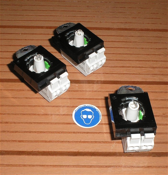 hq 3x Kontaktelement mit Schließer Kontakt Element und LED rot 24V AC DC Baco 33RARL