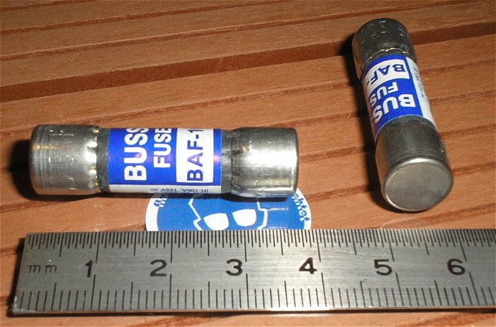 hq2 10x Sicherungen Sicherungseinsatz 10A 250V AC Bussmann Buss Fuse BAF-10