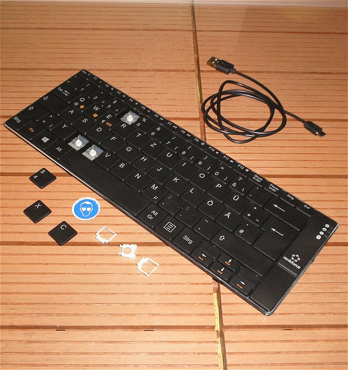 hq Tastatur Keyboard Funktastatur Akku Bluetooth Bastler Renkforce 1583219 EAN 4016139312170