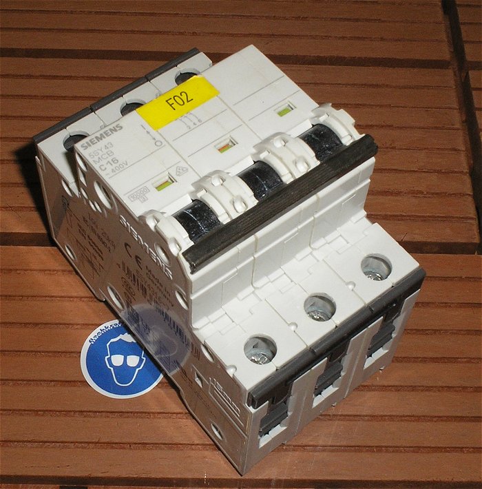 hq Leitungsschutzschalter LS Automat Sicherung C16 A Ampere 3polig Siemens EAN 4001869181950