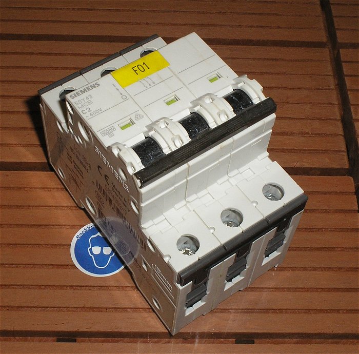 hq Leitungsschutzschalter LS Automat Sicherung C2 A Ampere 3polig Siemens EAN 4001869181882