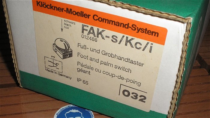 hq4 Taster Fuß und Grobhandtaster 1S1Ö mit Gehäuse Klöckner Moeller FAK-s Kc i 012486